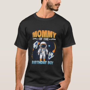 Mama van de Verjaardag Jongen Astronaut Family Spa T-shirt