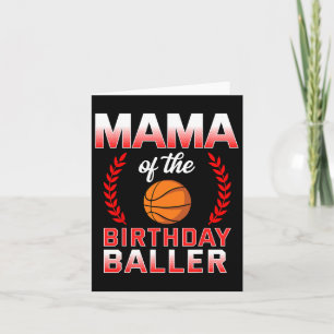 Mama van de Verjaardag Jongen Bysketbyll Bday Cele Kaart