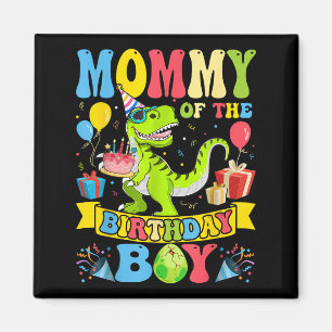 Mama van de verjaardag jongen dinosaurus T-rex ver Magneet