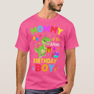Mama van de verjaardag jongen T-Rex grappige dinos T-shirt