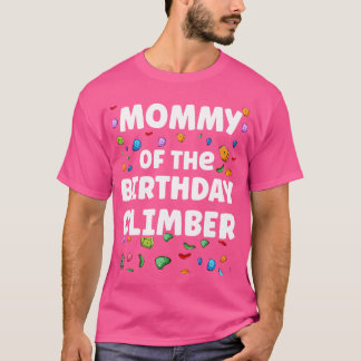 Mama van de verjaardag klimmer bijpassende familie t-shirt