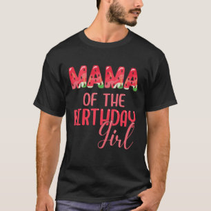 Mama van de verjaardag meisje zomer watermeloen ma t-shirt