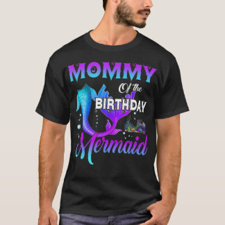 Mama Van De Verjaardag Zeemeermin Bijpassende Fami T-shirt