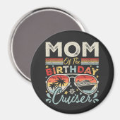 Mama van de verjaardagscruiser vakantiecirkel magneet (Voorkant / Achterkant)