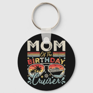Mama van de verjaardagscruiser vakantiecirkel sleutelhanger