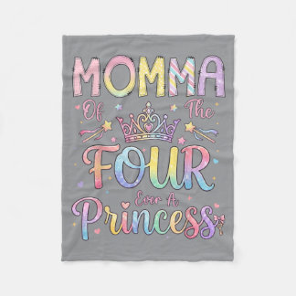 Mama van de vier een prinses 4de verjaardag meisje fleece deken