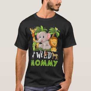 Mama van de wilde dierentuin Verjaardag Safari Oer T-shirt