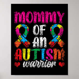 Mama Van Een Autisme Krijger Ondersteuning Autiste Poster