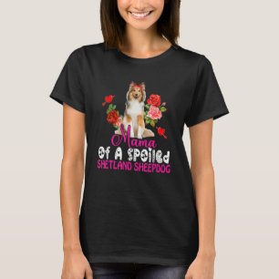 Mama van een gesmolten Shetland Sheepdog Cute Dog T-shirt