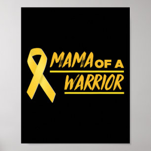 Mama van een krijger Moeder Jeugd Kanker Bewustzij Poster