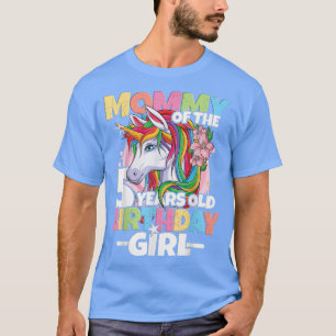 Mama van het 5-jarig meisje t-shirt