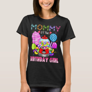 Mama van het Birthday Girl Candyland Snoep Birthda T-shirt