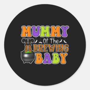 Mama van het brouwen Baby Halloween kostuum 1 Ronde Sticker