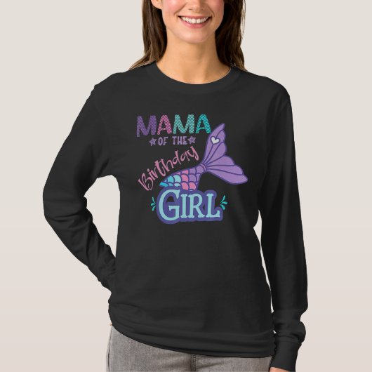 Mama van het meisje van de geboorte... t-shirt (Voorkant)