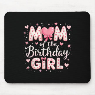 Mama van het verjaardagsmeisje Coquette Bow Roze f Muismat