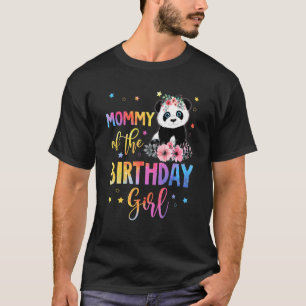 mama van het verjaardagsmeisje panda Beer moeder f T-shirt