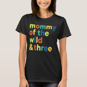 Mama van het wild en drie 3e verjaardag matching t-shirt