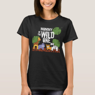 Mama van het WILD ONE Safari First Birthday Party T-shirt