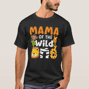 Mama van het Wild One Zoo Theme Bday Safari Oerwou T-shirt