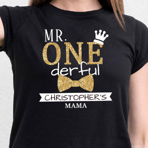 Mama van Mr ONEderful Ouders 1e verjaardag T-shirt