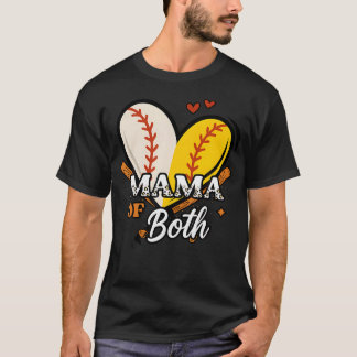 Mama van zowel honkbal als softbal - Game Day Cute T-shirt