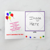 Mama Verjaardag Roze Cupcake Tower FOTO Kaart (Binnen)