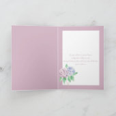 Mama verjaardagskaart - watercolor hortensia kaart (Binnen)