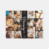 Mama We Love You Hearts Modern Fotocollage File Fleece Deken (Voorkant (Horizontaal))