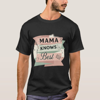 Mama weet het best Retro Keuken & Wijsheid T-shirt