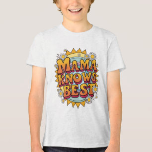 Mama weet het het beste - Retro 70s Sunshine Vibes Tri-Blend Shirt