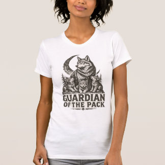Mama Wolf en Welpen Bosmaan Natuur Grafisch T-shirt