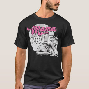 Mama Wolf protège son petit T-shirt enfant