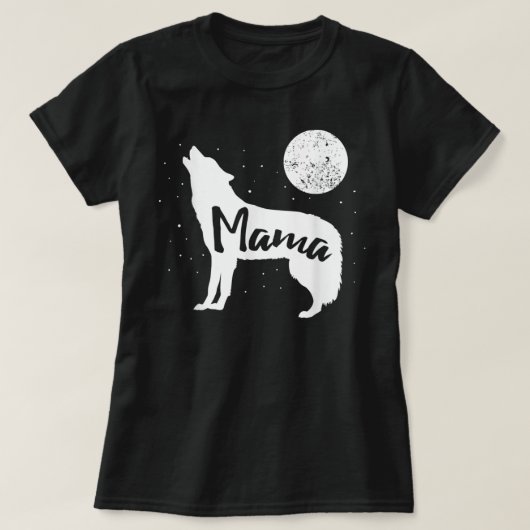 Mama Wolf T-Shirt Famille de loups (Design devant)