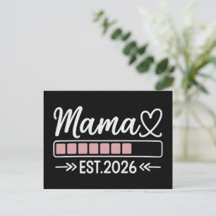 Mama wordt 2026 Zwangerschapsaankondiging Moeder Aankondigingskaart