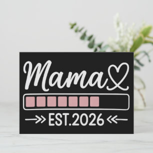 Mama wordt 2026 Zwangerschapsaankondiging Moeder  Kaart
