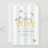 Mama wordt Bij Honing Neutrale Baby Shower Uitnodi Kaart (Voorkant)