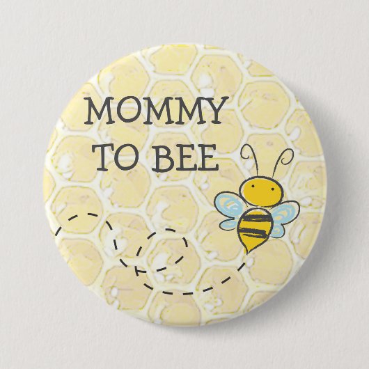 Mama wordt Bumblebee Baby shower Button (Voorkant)