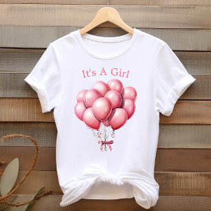 Mama Wordt Mama Roze Ballonnen Het Is Een Meisje T-shirt