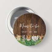 Mama wordt Rustic Safari Baby shower Button (Voorkant /achterkant)
