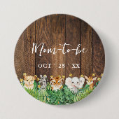Mama wordt Rustic Safari Baby shower Button (Voorkant)