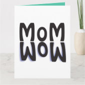 mama Wow Moederdag Kaart (Voorkant)
