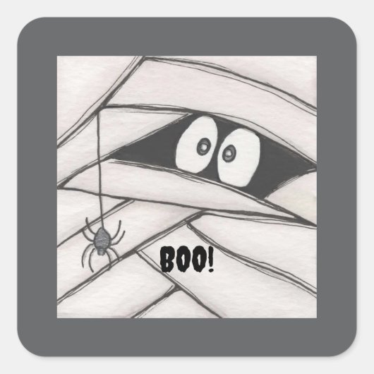 Mama zegt vierkante sticker (Voorkant)