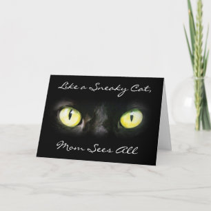 Mama ziet alles, Cat Eyes Moederdag Kaart