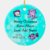 Mama Zus Familie Kerst Ornament (Achterkant)