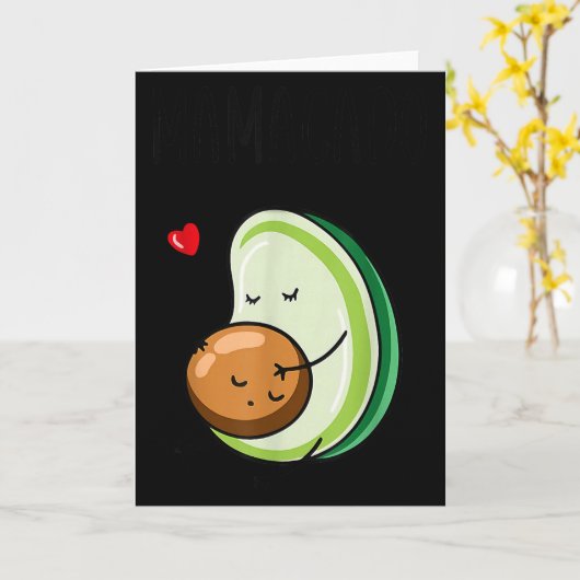 Mamacado Avocado Zwangere Moeder Zwangerschap Avo  Kaart (Gele Bloem)