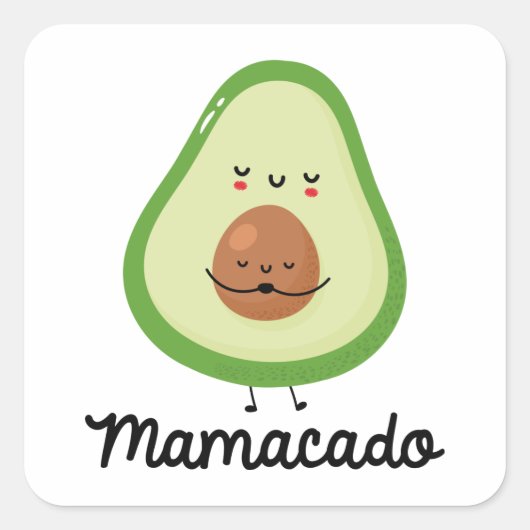 Mamacado Vierkante Sticker (Voorkant)