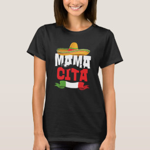Mamacita Cinco De Mayo Mexicaanse vlag Fiesta Mama T-shirt