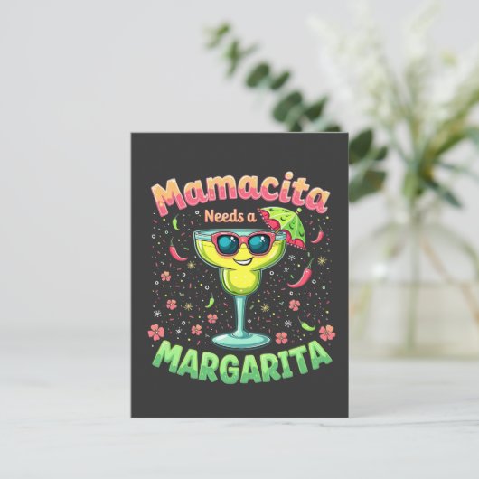 Mamacita heeft een Margarita nodig Cinco De Mayo Uitnodiging Briefkaart (Staand voorkant)