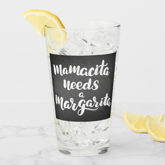 Mamacita heeft een Margarita nodig Glas (Voorkant ijs)
