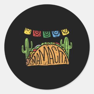 Mamacita Taco Cinco De Mayo Moederdag Mama Grappig Ronde Sticker